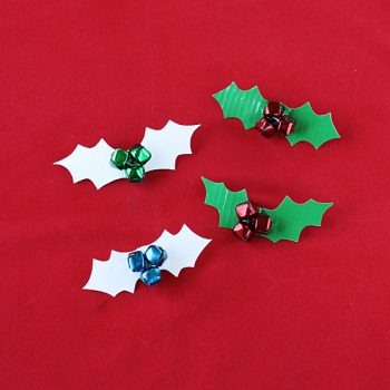 Duct Tape Holly Berry Brooch