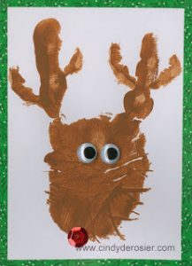 Reindeer Handprint Thank-You Cards | Fun Family Crafts