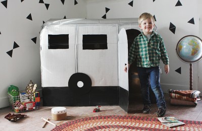 Cardboard Camper Playhouse