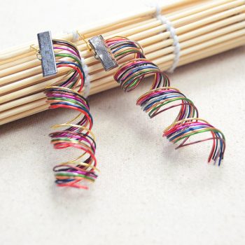 Make Rainbow Coiled Wire Earrings