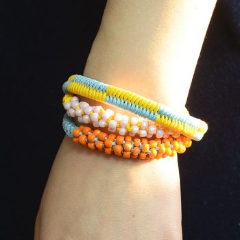 Two Color Woven Fishtail Friendship Bracelet