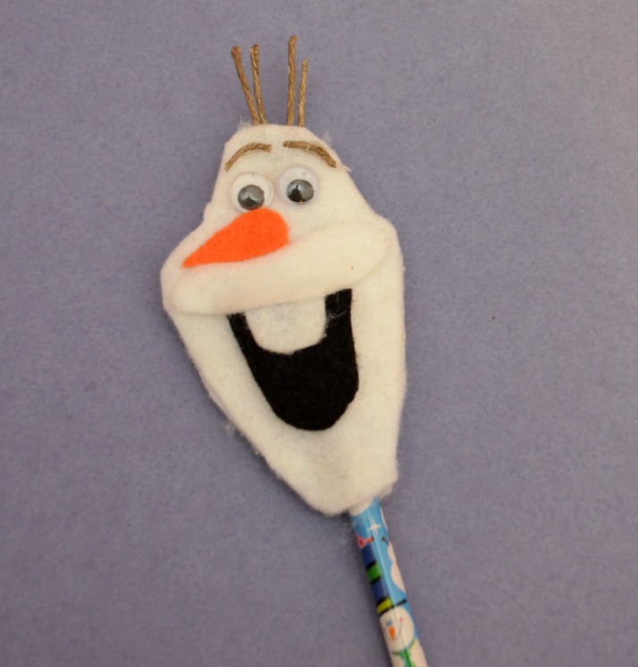 olaf pencil topper fun family crafts