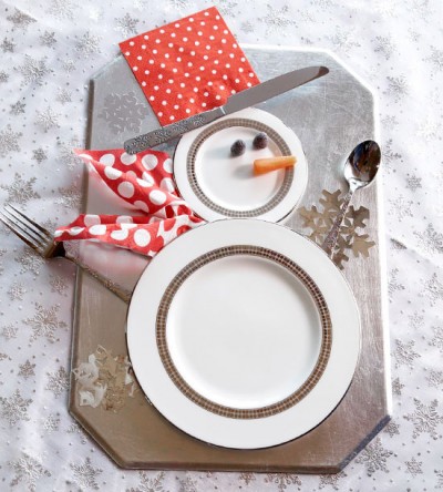 Snowman Table Setting