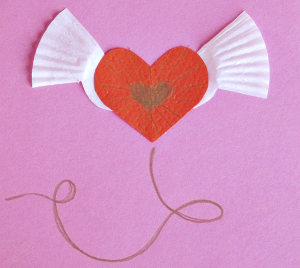 Winged Heart Paper Valentines