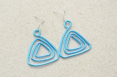 Wire Coiled Hanger Earrings