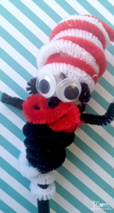 Cat in the Hat Pencil Topper/Finger Puppet