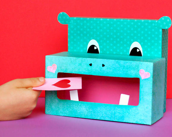 Hippo Valentine Box | Fun Family Crafts