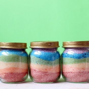 Rainbow Salt Art Jar