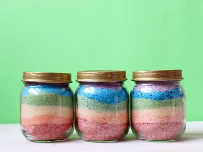 Rainbow Salt Art Jar