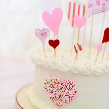 Sprinkle Heart Cake Decoration
