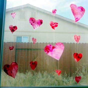 Faux Stained Glass Heart Garlands