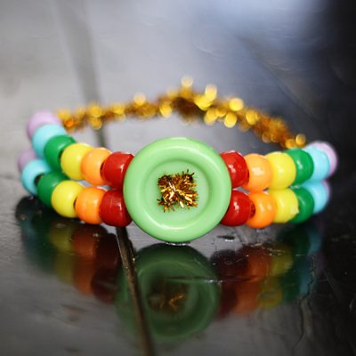 5-Minute Rainbow Pony Bead Bracelet