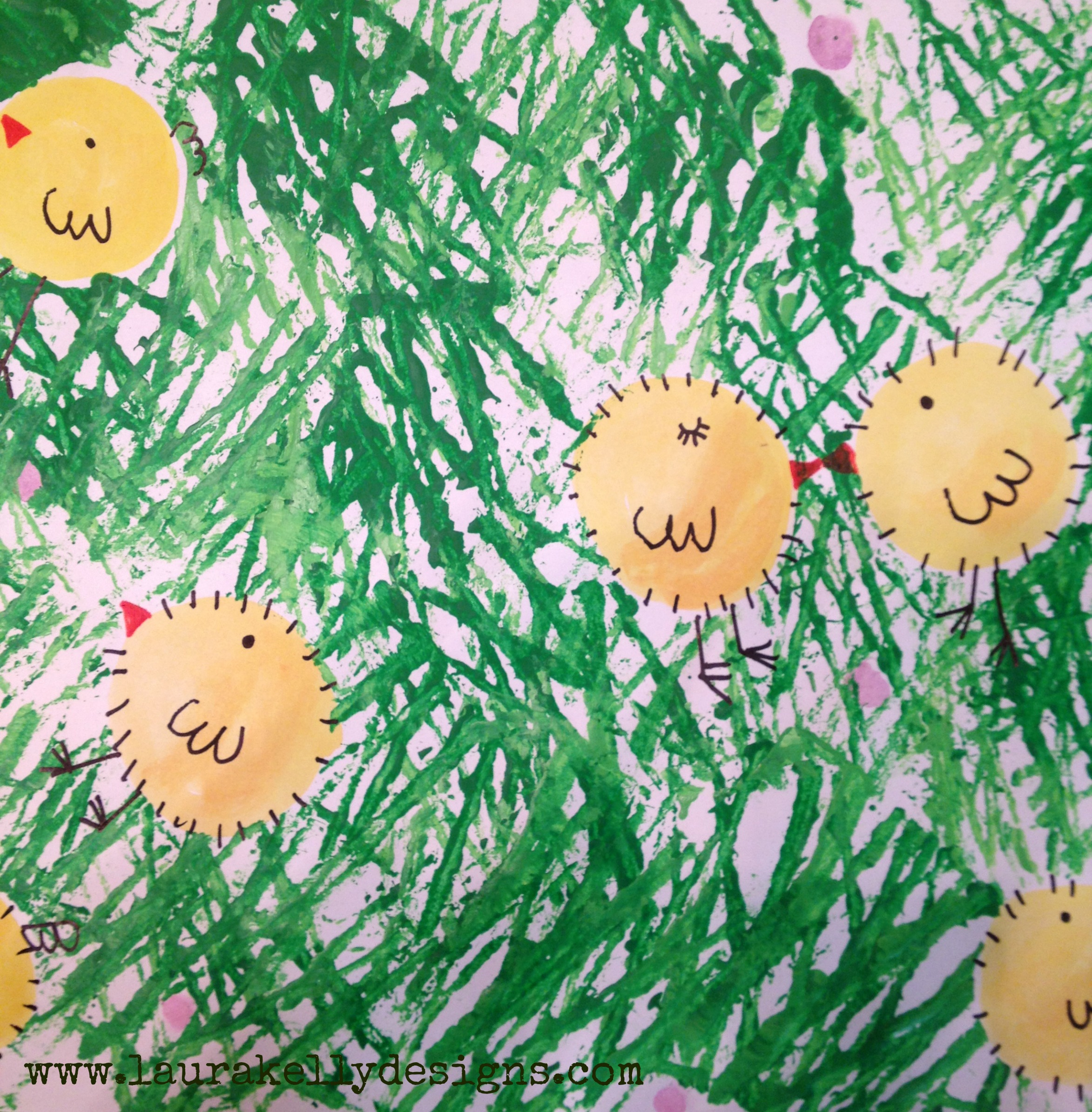 Chicks in the Grass Painting | Fun Family Crafts2346 x 2389