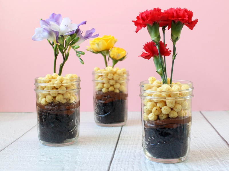 Flower Chocolate Cake Cups Fun Family Crafts