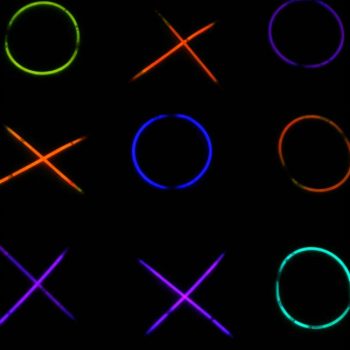 Tic tac toe glow sticks stock image. Image of colors - 158424105