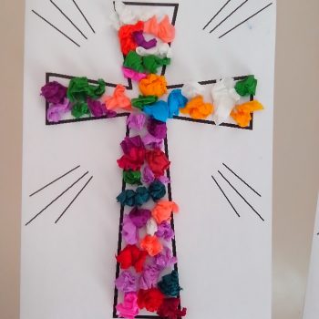 Colorful Easter Cross