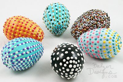 Easy Dotted Easter Eggs