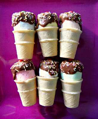 Mini Faux Ice Cream Cones