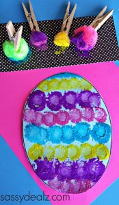 Pom Pom Easter Egg Painting | Fun Family Crafts