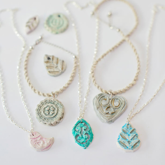 Clay Pendant Necklaces | Fun Family Crafts