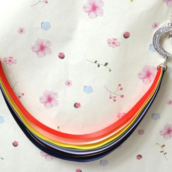 Rainbow Ribbon Necklace