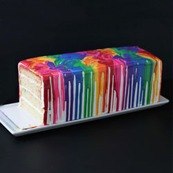 Melting Rainbow Cake