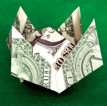 Dollar Bill Origami Crown