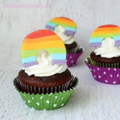 Fondant Rainbow Cupcake Toppers
