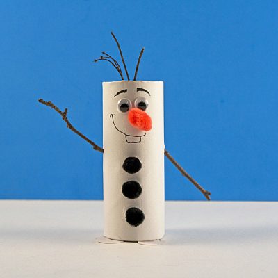 Cardboard Tube Olaf Craft from Frozen