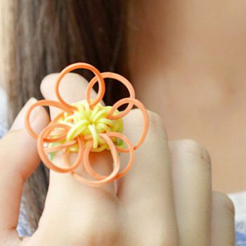Sunflower Rubber Band Ring