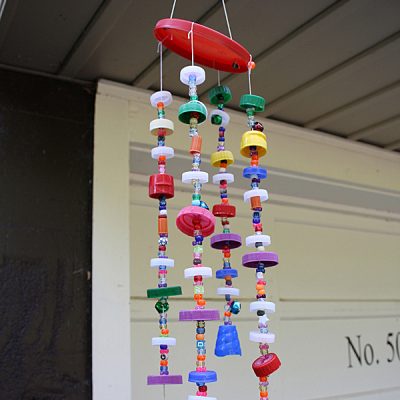 Recycled Plastic Lid Wind Chime