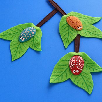 Plastic Spoon Bugs on a Branch