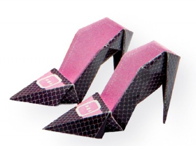 High-heeled Origami Shoes