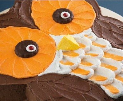 Big-Eyed Owl Cake