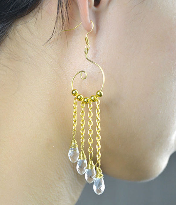 Chain Dangling Earrings Fun Family Crafts