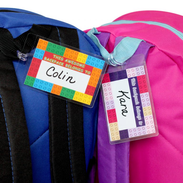 LEGO-Inspired Printable Backpack Tags | Fun Family Crafts