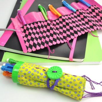 Fabric and Duct Tape Pencil Roll