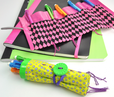 Fabric and Duct Tape Pencil Roll