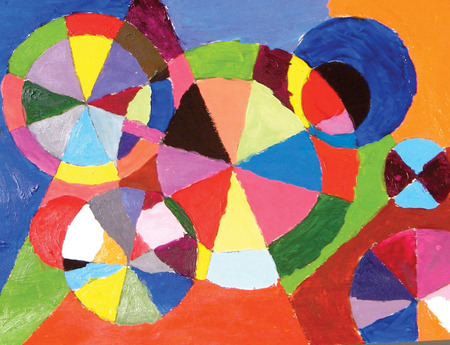 Delaunay-Inspired Color Wheel Painting | Fun Family Crafts