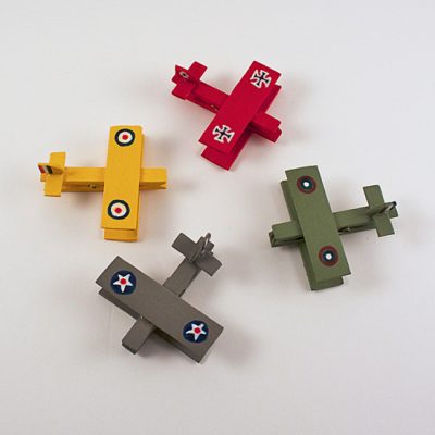 Snoopy-Inspired Clothespin Airplanes