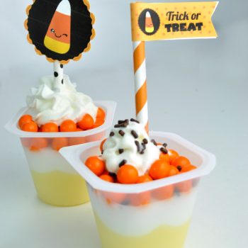 Candy Corn Pudding Cups
