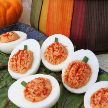 Pumpkin-Inspired Deviled Eggs