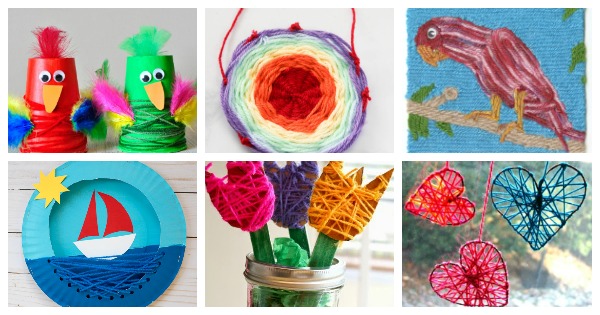7 Simple and Colorful Yarn Crafts for Kids - Felt and Yarn