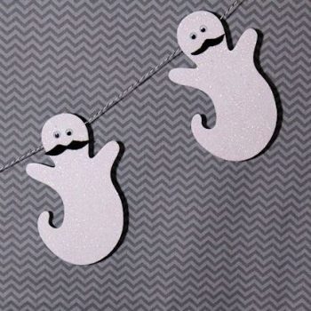 Mustache Ghost Garland