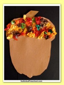 Tissue Paper Acorn | Fun Family Crafts