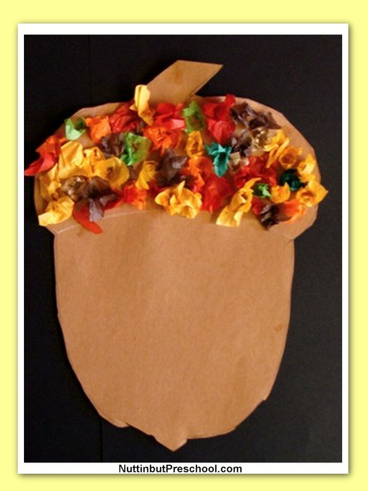 Tissue Paper Acorn | Fun Family Crafts