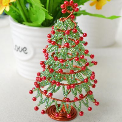 Wire and Bead Christmas Tree