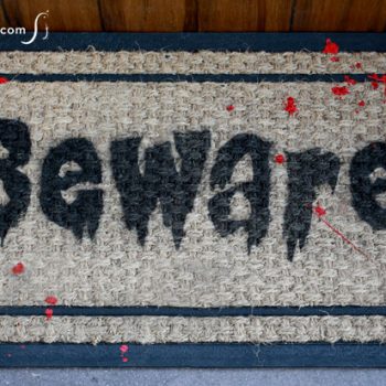 Halloween 'Beware' Doormat