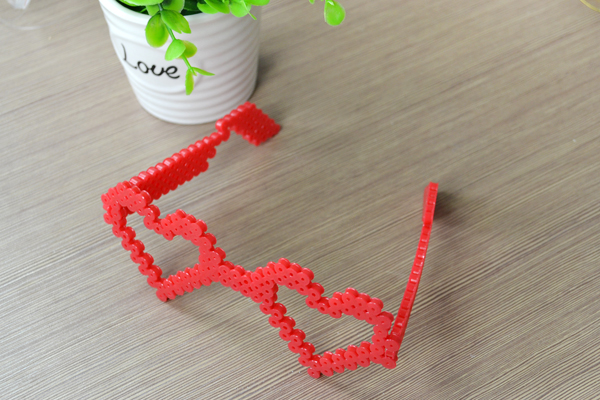 Heart Perler Bead Glasses | Fun Family Crafts