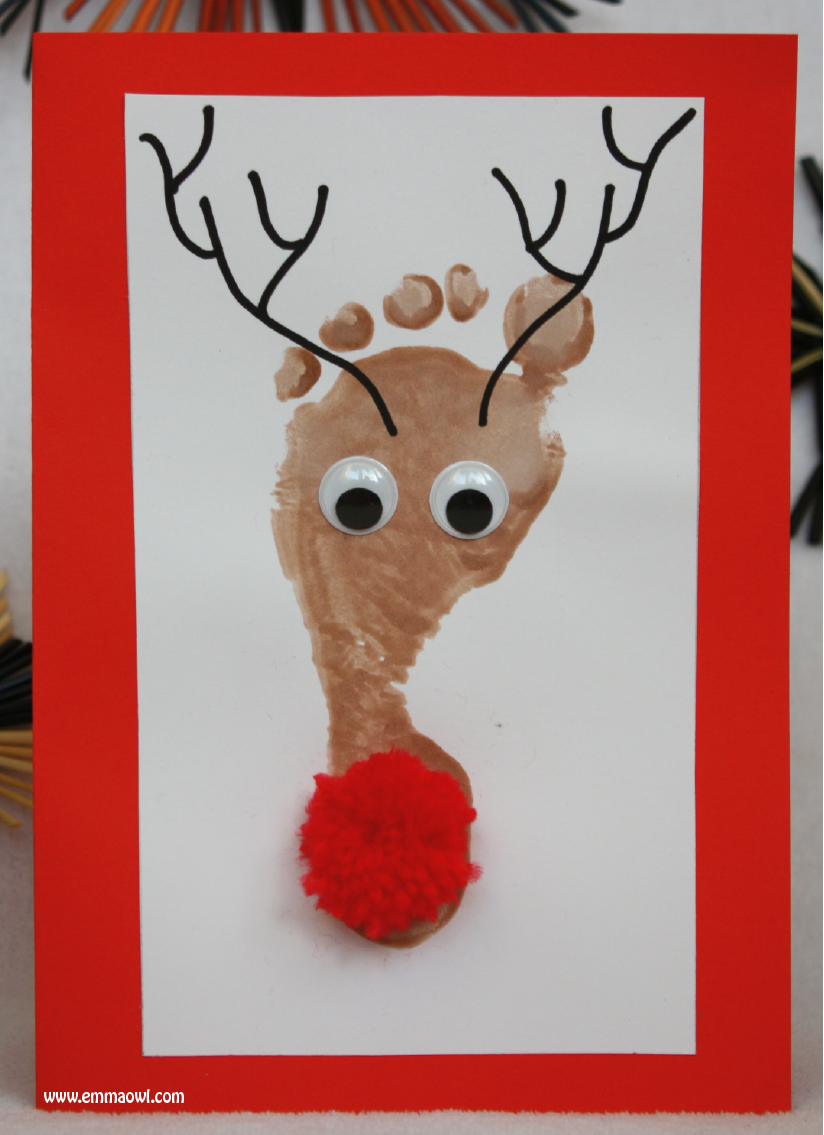 Footprint Reindeer  Fun Family Crafts